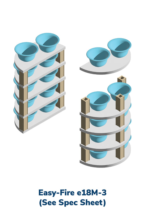 L&L e18M-3 Pottery Kiln kiln-loading capacity illustration
