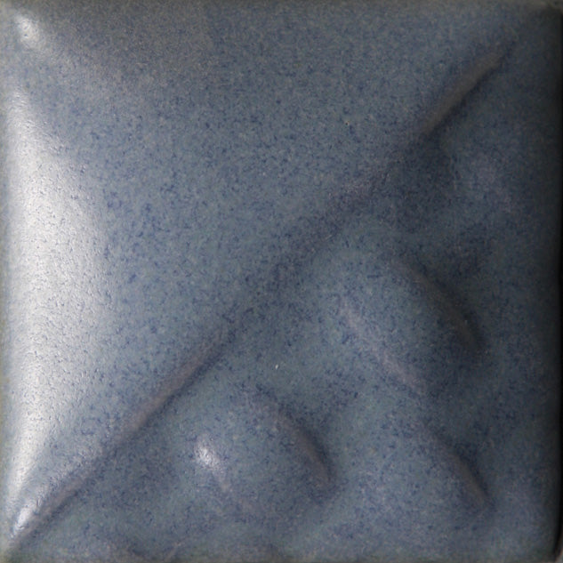Mayco SW105 Frost Blue fired glaze sample, cone 6