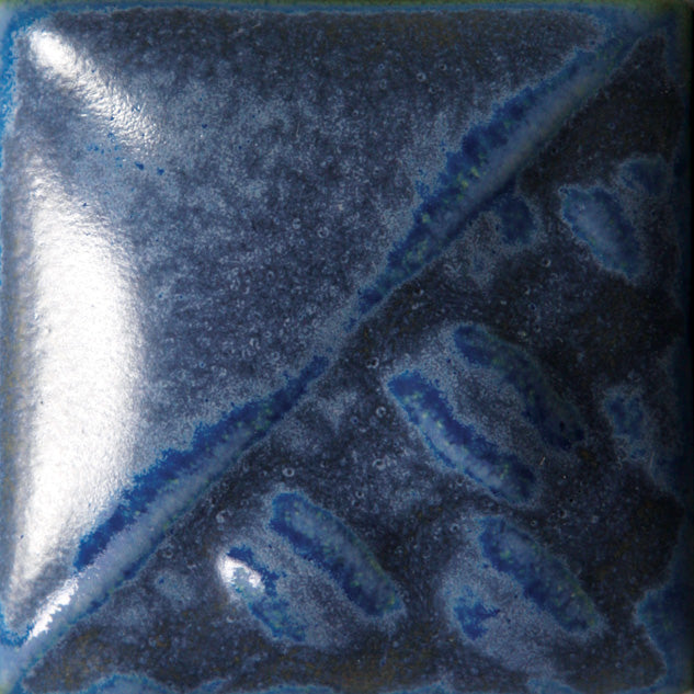 Mayco SW109 Capri Blue fired glaze sample, cone 6