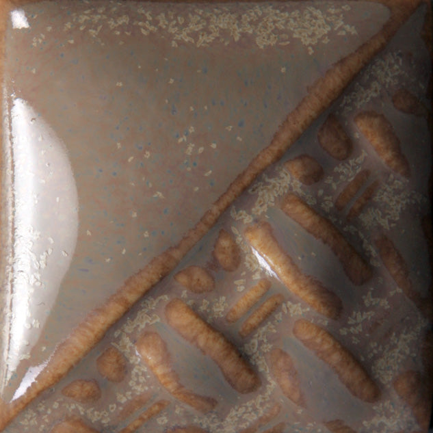 Mayco SW110 Oyster fired glaze sample, cone 6