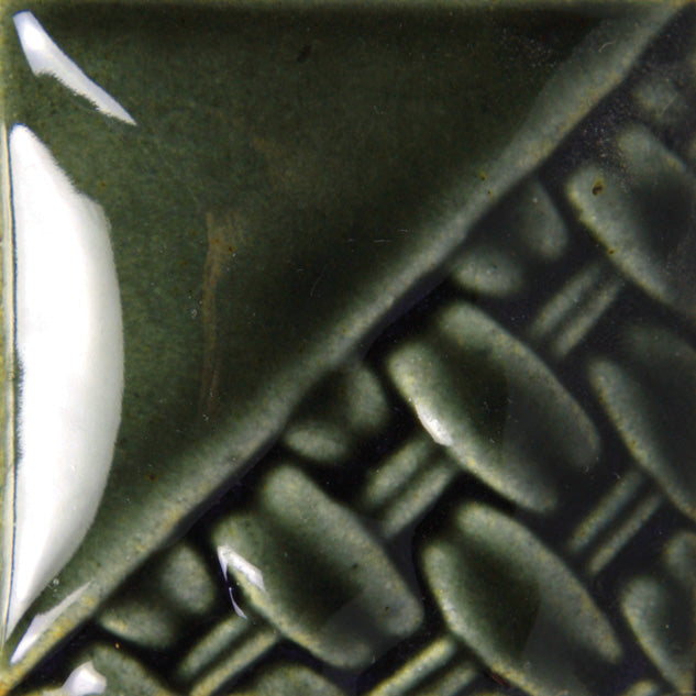 Mayco SW120 Northern Woods fired glaze sample, cone 6
