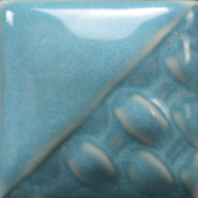Mayco SW166 Norse Blue fired glaze sample, cone 6