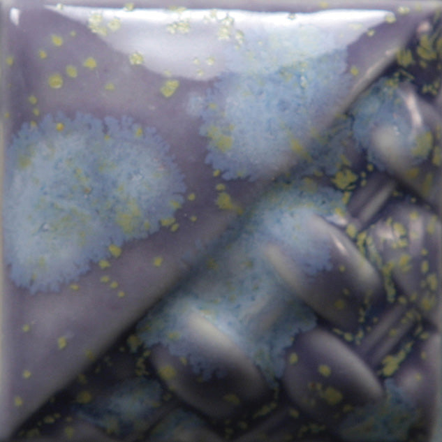 Mayco SW170 Blue Hydrangea fired glaze sample, cone 6